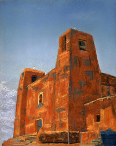 Pintura titulada "Acoma Pueblo III" por Tammy Odom, Obra de arte original, Pastel