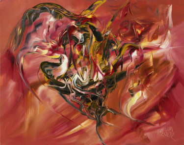 Malerei mit dem Titel "Tentaculos de abril" von Miguel Oscar Menassa, Original-Kunstwerk, Öl