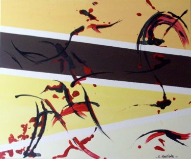 Peinture intitulée "Partition Libre" par Artistcrea, Œuvre d'art originale, Huile