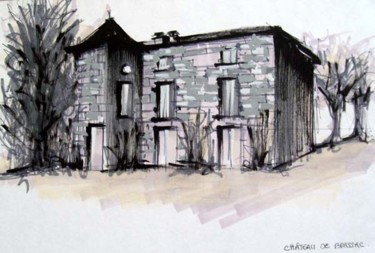 Dessin intitulée "Château de Brassac" par Artistcrea, Œuvre d'art originale, Autre