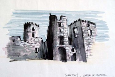 Dessin intitulée "Château de Lagarde" par Artistcrea, Œuvre d'art originale, Autre