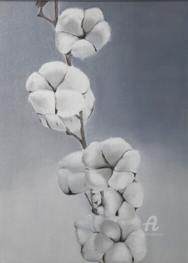 Painting titled "Cotton" by Artistdarya, Original Artwork, Oil