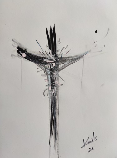 DESSIN ACRYLIQUE SUR PAPIER 224 G 2021/046 Disegno intitolato "DESSIN ACRYLIQUE SU…" da Karls, Opera d'arte originale, Acrilico