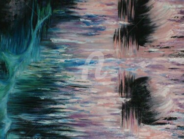 Peinture intitulée "reflets" par Alexandra Fort, Œuvre d'art originale, Huile