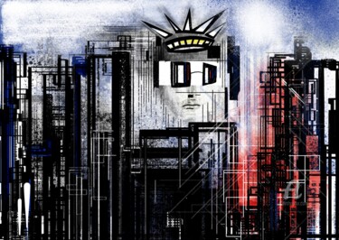 Digitale Kunst mit dem Titel "LIBERTAD" von Eleven, Original-Kunstwerk, Acryl