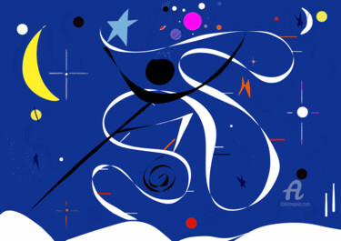 Arts numériques intitulée "FIND U´R STAR BB !" par Eleven, Œuvre d'art originale, Acrylique