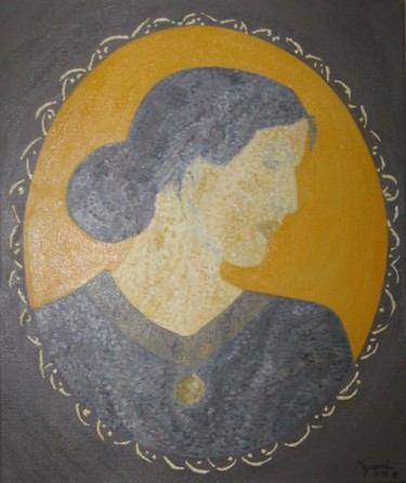 Painting titled "Portrait 1900 (1)" by Myriam L, Original Artwork