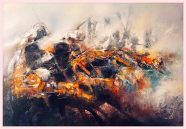 Malerei mit dem Titel "Amalgame" von Ali Nadir, Original-Kunstwerk, Öl