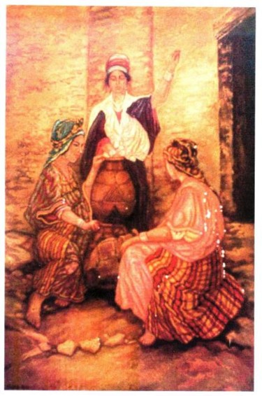 Peinture intitulée "trois femmes kabyles" par Nouredinebouzidiart, Œuvre d'art originale