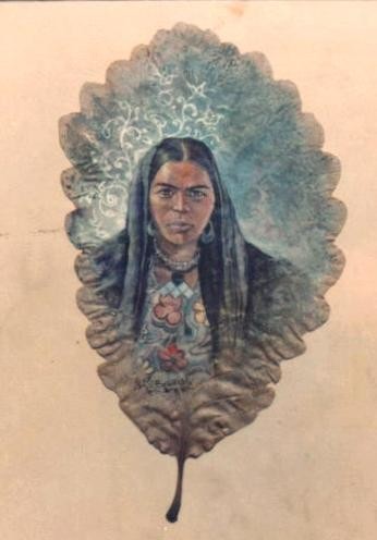Peinture intitulée "miniature(femme tar…" par Nouredinebouzidiart, Œuvre d'art originale