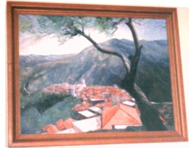 Peinture intitulée "mon village (aghbal…" par Nouredinebouzidiart, Œuvre d'art originale
