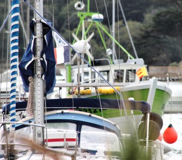 Photographie intitulée "bateaux à l'île-Tudy" par Michel Stephan, Œuvre d'art originale