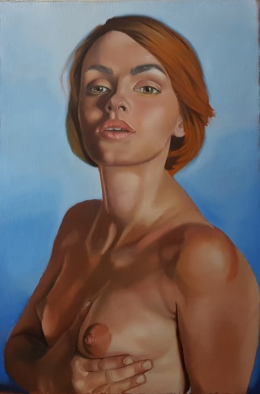 Painting titled "Lilit" by Felipe Pereira, Original Artwork, Oil Mounted on Wood Panel