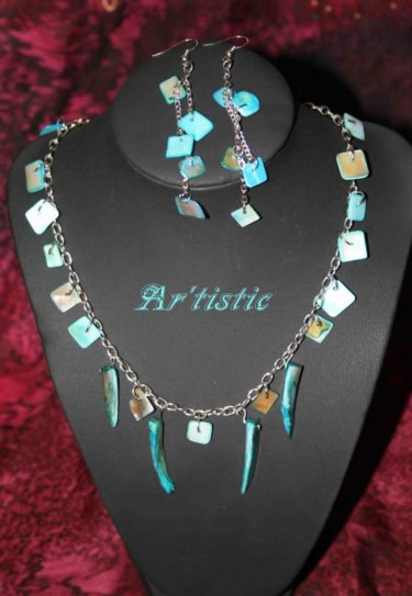 Artcraft titled "Collier + boucles d…" by Ar'Tistic, Original Artwork, Jewelry