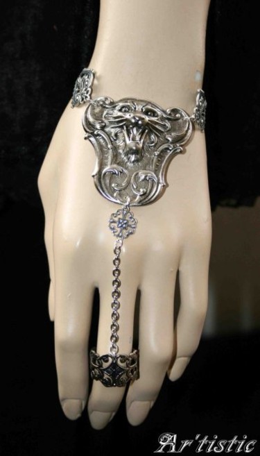 Artisanat intitulée "Bracelet Bague (Fél…" par Ar'Tistic, Œuvre d'art originale, Bijoux
