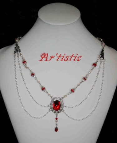 Artisanat intitulée "COLLIER Victorien (…" par Ar'Tistic, Œuvre d'art originale, Bijoux