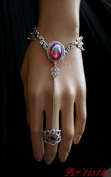 Artisanat intitulée "Bracelet Bague de s…" par Ar'Tistic, Œuvre d'art originale, Bijoux