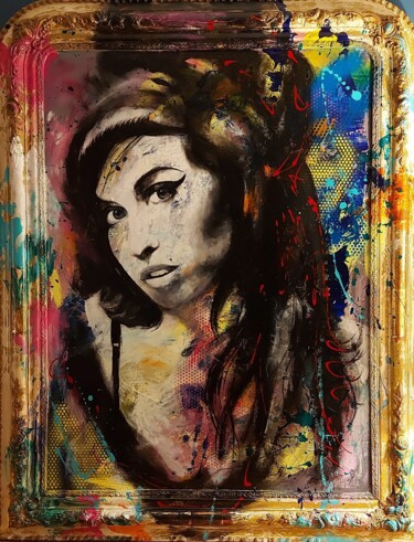 Painting titled "AMY WINEHOUSE" by Artistikthanh, Original Artwork, Acrylic