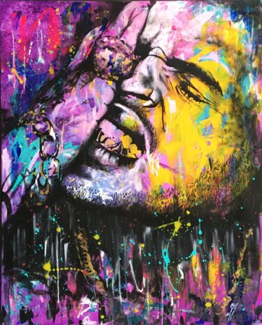 Painting titled "CHRIS BROWN" by Artistikthanh, Original Artwork, Acrylic