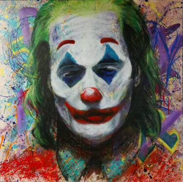 Painting titled "Joker Face" by Artistikthanh, Original Artwork, Acrylic