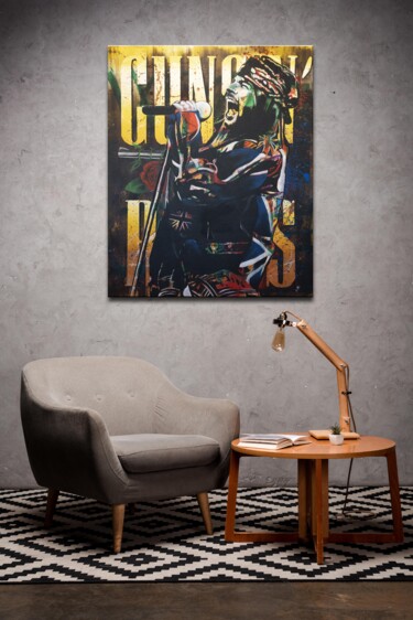 Peinture intitulée "Guns n' Roses" par Artistikthanh, Œuvre d'art originale, Acrylique