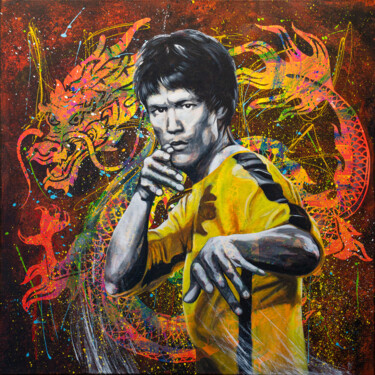 Painting titled "BRUCE LEE" by Artistikthanh, Original Artwork, Acrylic