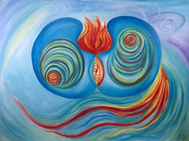Painting titled "The energy of the l…" by Anna Kruger, Original Artwork, Acrylic