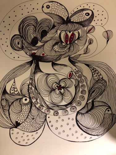 Drawing titled "The symbiotic" by Anna Kruger, Original Artwork