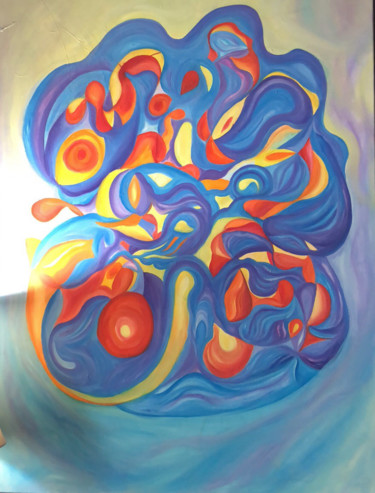 Painting titled "Fission" by Anna Kruger, Original Artwork