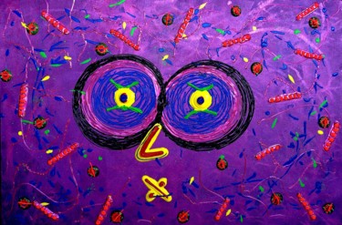 Peinture intitulée "Hypnose" par Nine, Œuvre d'art originale, Acrylique