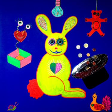 Peinture intitulée "Magic Panpan" par Nine, Œuvre d'art originale, Acrylique