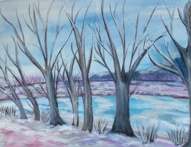 Peinture intitulée "Peaceful Brook" par Artistry By Ajanta, Œuvre d'art originale, Aquarelle