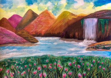 Painting titled "Spring’s Freshness" by Artistry By Ajanta, Original Artwork, Watercolor
