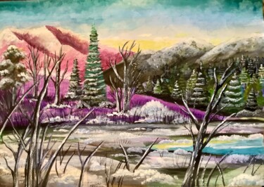 Painting titled "A Frosty Change" by Artistry By Ajanta, Original Artwork, Watercolor