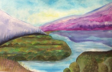 Painting titled "Mother Nature's Gra…" by Artistry By Ajanta, Original Artwork, Watercolor