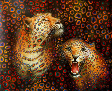 Painting titled "Different mood" by Sergey And  Vera, Original Artwork, Oil