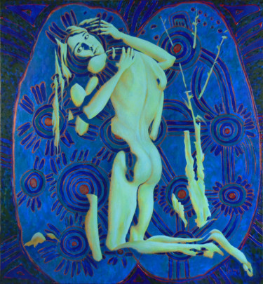 Картина под названием "Portal of love. The…" - Sergey And  Vera, Подлинное произведение искусства, Масло Установлен на Дерев…