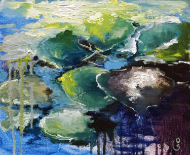 Pittura intitolato ""Remembering Monet"…" da Olga Sokolova, Opera d'arte originale, Olio