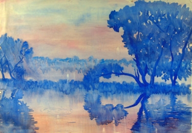 Painting titled "Morning" by Padun V.M., Original Artwork, Watercolor