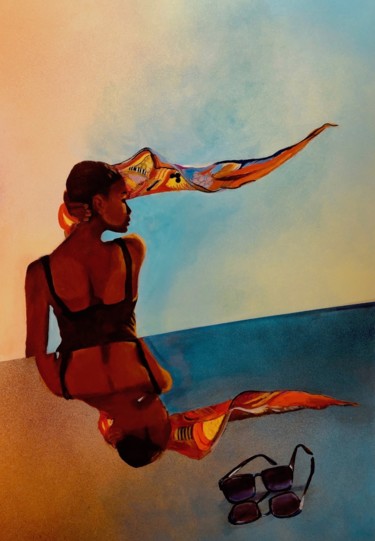 Painting titled "Dreaming" by Vasu Tolia, Original Artwork, Acrylic