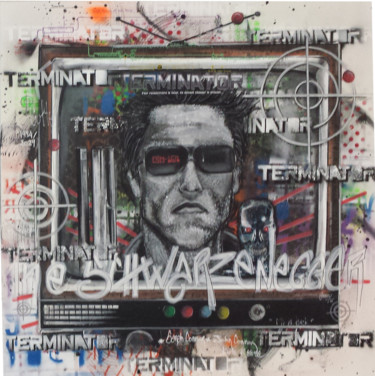 Peinture intitulée "Terminator" par Grazy B, Œuvre d'art originale, Bombe aérosol