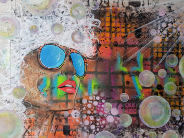 Espoir Peinture intitulée "Espoir" par Grazy B, Œuvre d'art originale, Acrylique
