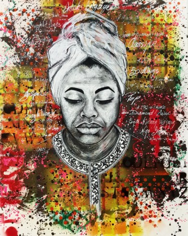 Nina Peinture intitulée "Nina" par Grazy B, Œuvre d'art originale, Bombe aérosol