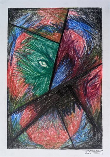Peinture intitulée "Darkness as true as…" par Artizennamy, Œuvre d'art originale, Crayon Monté sur Carton