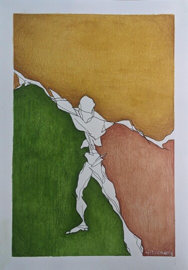 Картина под названием "Where is my Balance…" - Artizennamy, Подлинное произведение искусства, Карандаш Установлен на картон