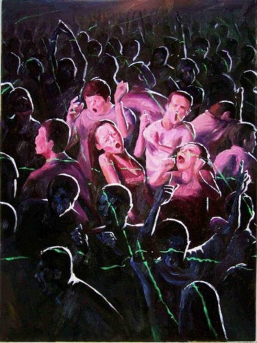 Painting titled "Dance is  happy NO.…" by Tao Jia, Original Artwork, Oil