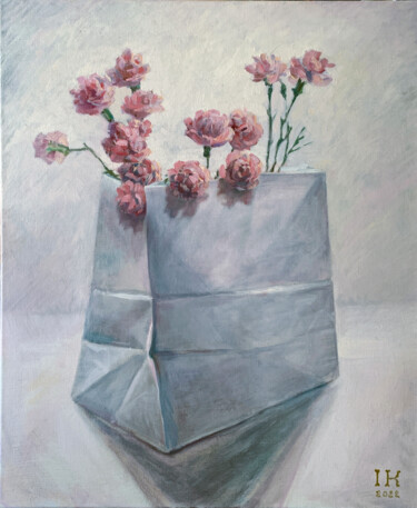 Malarstwo zatytułowany „Gift #2” autorstwa Artkaminskaya, Oryginalna praca, Olej Zamontowany na Drewniana rama noszy