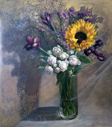 Картина под названием "Secrets of flowers.…" - Artkaminskaya, Подлинное произведение искусства, Масло