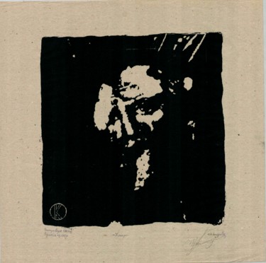 Druckgrafik mit dem Titel "Genaro" von Ivan Kelarev, Original-Kunstwerk, Linoldrucke