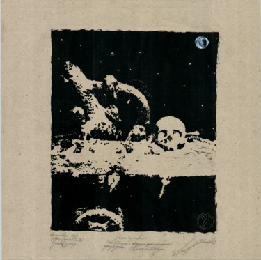 Incisioni, stampe intitolato "The Power of Silenc…" da Ivan Kelarev, Opera d'arte originale, Incisioni su linoleum